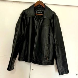 GuessMen motorcycle faux leather jacket size extra large